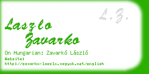 laszlo zavarko business card